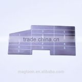 gloss varnished trapezoid shape flexible rubber magnets