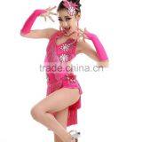 2015 Hot Sale Children Sex Girl Mini Custome Dress for Latin Dance thumbnail-4
