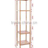 100% Natural Bamboo Bathroom Tower 5-Shelf Towel Storage Rack Shelving Bathroom Accessory thumbnail-3