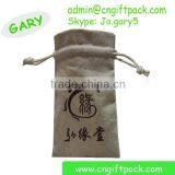 Custom Linen Drawstring Buddha Gift Bag thumbnail-1