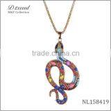 Flexible Snake Necklace,alloy Snake Pendant Necklace