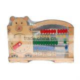 28*20.5*3.5cm Top Quality Wooden Abacus With Clock Toys for Promotions thumbnail-1