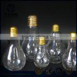 Hot Sale Clear Glass Beverage Bottle Juice Bottle Light Bulb Bottle