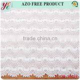 Hight Quality White Fashion Wave Pattern Style Water Soluble Fabric Embroidery for Dress