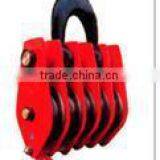 Drop Forged Hardware Alloy Steel/carbon Steel Lifting Hoist Five Wheel Close Ring Type Steel Lifting Hoist Pulley Block thumbnail-2