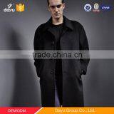 Long Woven Woolen Winter Overcoat Wool Cashmere Coat Men Parkas Hombre thumbnail-4