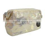 Gold PU Cosmetic Bag/trending Brand Cosmetic Bag Wholesale thumbnail-1