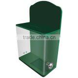 Wholesale Acrylic Green Donation Boxes