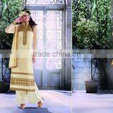 Indian Designer Salwar Work With Net Suit Neck Border Wear Corner Borders Salwar Kameez thumbnail-2