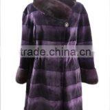 Hot Sale Long Rabbit Sheaing Fur Coat for Winter Overcoat thumbnail-1