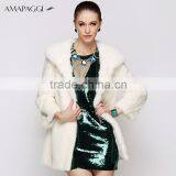 Wholesale New Style Pure White Mink Jacket Elegant Fur Coats for Women thumbnail-1
