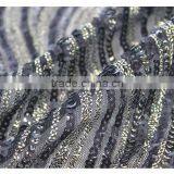 Latest Design Wave Pattern Fashion Sequin Fabric, Wholesale Sequin Mesh Fabric / Stretch Sequin Embroidered Fabric thumbnail-6