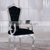 Luxury Wooden Dining Room Armchair in Black Color thumbnail-1