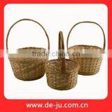 Specialty Provide Handmade Knit Natural Bamboo Basket Promotion Easter Basket thumbnail-1