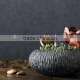 2017 Cheap Balcony Fiberglass Flower Pot Outdoor Round Planters thumbnail-3