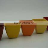 2016 Hot Sale Eco Bamboo Fiber Mini Flower Pot thumbnail-3