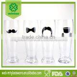 wholesale fancy thin beer glass with logo