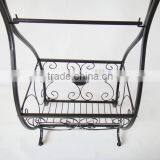 RH-02A Round Wood Top With Metal Frame Gramercy Scroll-Design Bathroom Table thumbnail-4