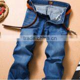 2017 98%Cotton 2%Spandex Woven/Blue Straight Fashion Jeans Pants thumbnail-3