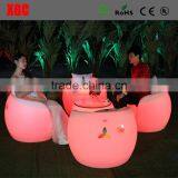 Coffee Shop Furniture Led Glowing Colored Tables and Chairs thumbnail-2
