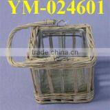 Mini Woven Wicker Candlestick Holder thumbnail-1