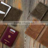 Unique Leather Passport Holder With Card Slot Place Card Holder OEM the Best Design thumbnail-5
