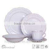Embossed Solid Color 16pcs Dinnerware Set thumbnail-5
