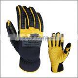 Golden Goatskin Leather Cut Resistant Gloves For Industry thumbnail-1