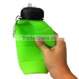 Hot Selling Silicone Traveling Metal Hook Collapsible Water Bottle thumbnail-4