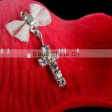 Nail zircon jewelry, pendant jewelry nails jewelry set auger adorn article alloy bowknot of much money
