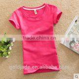 Customized Manufactorying Plain Ladies Short-sleeve T Shirt thumbnail-6