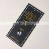 2017 Custom High Quality Black Cardboard Paper Hang Tags With Gold Stamping Logo thumbnail-1