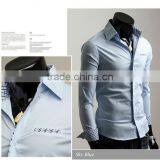 MOQ 5PCS Hot Style Latest Fashion Designs Shirt for Man Slim Fit Casual Man Shirt thumbnail-3