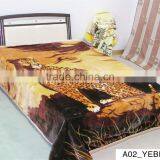 Argentina Super Soft Leopard Tigher Design Printed Raschel Blanket Fleece Blanket