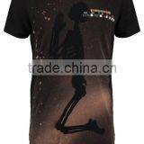 MGOO New Arrival Full Print Mens Streetwear T-Shirt Short Sleeve Longline Curve Bottom T Shirts thumbnail-5
