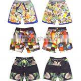 Polyester Sublimation Black Shiny Board Shorts Men thumbnail-6