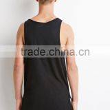 Stylish Black Loose Blank Wholesale Singlets thumbnail-3