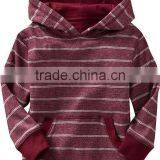 CHILDREN STRIPED PULLOVER HOODY WITH HANDWARM POCKET thumbnail-1