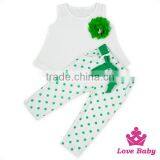 Fashionable Summer Teen Girls Boutique Sleeveless Flower Outfits Children Matching Baby Clothing Tank Top Sets thumbnail-4