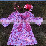 Baby Girls Heart Dress Valentines Dress With Matching Headband and Chunky Necklace Set thumbnail-1