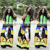 Walson The Summer New Sexy Beautiful Picture Printed Loose Dress Long Maxi Dress Silk Dress thumbnail-3