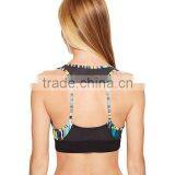 Custom High Quality Dry Fit Sports Bra Running Fitness Printed Yoga Bra Tops thumbnail-4
