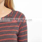 2016 New Maternity Tops With Coral And Charcoal Stripe Maternity Tee Long Sleeve Women Wear WT80817-42 thumbnail-4