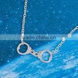 New Fashion Necklace Handcuffs Connector Link Cable Chain Antique Silver 43.5cm Long thumbnail-2