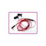 Fashionable Red Flat Cable Metal Earphones With Mic and Volume Control YDT54 thumbnail-1