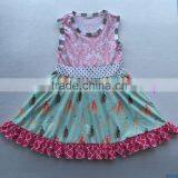 Summer Wholesale Children's Boutique Clothes Pretty Little Girls Cotton Sleeveless Party Dresses GD342