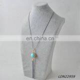 Latest Desion Cat's Eye Opal Ston With Suede Tassels Necklace thumbnail-3