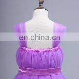Real Pictures SHMY-F013 Purple Tulle Full Length Cap Sleeve Flower Girl Dress With Belt thumbnail-5