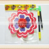 Promotional Colorful Printing Plastic toy windmill stick