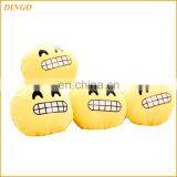 yellow cute emoticon plush emoji pillow with facial expression,lovely pillow for bus/train/plane/car